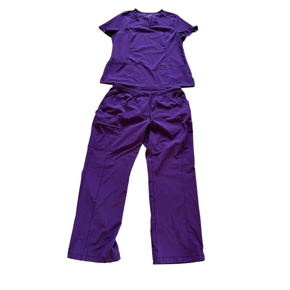 EUC Cherokee Infinity purple scrub set sz XL - Picture 1 of 10
